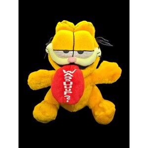 Vintage Garfield WASSUUP Plush 10.5” Nanco Stuffed Animal Long Tongue *Spot